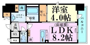 エステムコート谷町九丁目の物件間取画像